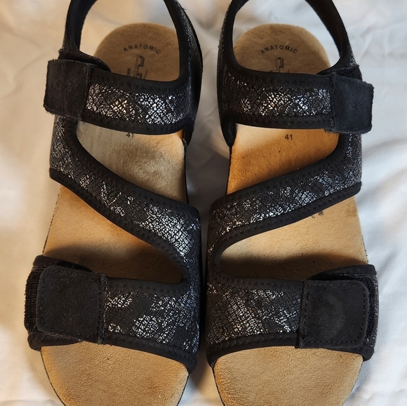 Flexus Anatomic By Spring Step Size 10 Black Metallic Made in Italy - Picture 2 of 11